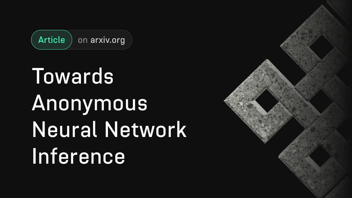 Towards Anonymous Neural Network Inference